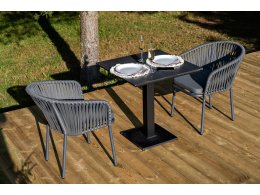 "Каффе" обеденная группа на 2 персоны, цвет "серый гранит"