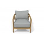 "Лейпциг" кресло из тика, цвет серый