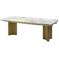 Стол АДАЖИО-2 240 (320) см ARCTIC OCEAN, керамика / Золотой каркас М-City
