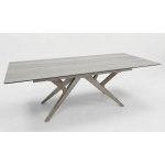 Стол КОСТА (COSTA) 180 ТРАВЕРТИН (MATTE SPANISH TRAVERTINE) керамика/ Латте / Орех натур, ®DISAUR