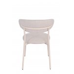 Стул обеденный Ayla серый белые ножки 2 шт.