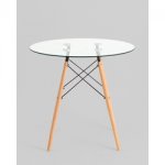 Стол Eames DSW NEW D80 стеклянный