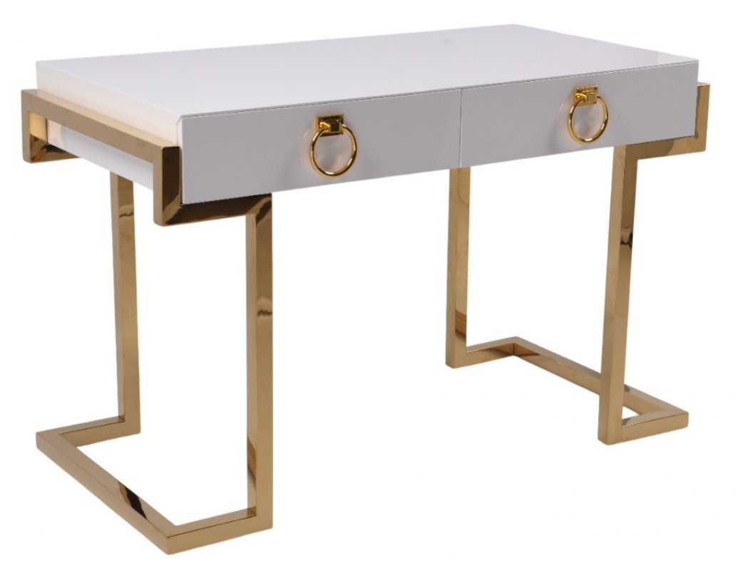 Стол-консоль Атлас МС9002-120W, 120х60х78 см, белый глянцевый Стол-консоль Атлас МС9002-120W, 120х60х78 см, белый глянцевый