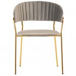 Комплект из 4-х стульев Turin латте, золотые ножки