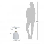 Кофейный столик Stupa 40x54см, белый, металл