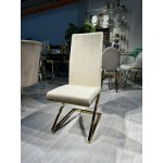 Стул обеденный Палермо MC799-BG-2, 60х46х105 см, бежевый/глянцевое золото