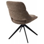 Стул АНДЕРС (ANDERS) 360 град., цвет КОРИЧНЕВЫЙ EYELASH-171 фактурный шенилл/ ЧЕРНЫЙ каркас, ®DISAUR Стул АНДЕРС (ANDERS) 360 град., цвет КОРИЧНЕВЫЙ EYELASH-171 фактурный шенилл/ ЧЕРНЫЙ каркас, ®DISAUR