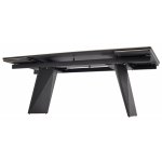 Стол ШЕРЛ  200 CRYSTAL ONIX BIANCO, керамика / Черный каркас М-City