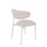 Стул обеденный Ayla серый белые ножки 2 шт.