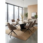 Стул АНДЕРС (ANDERS) 360 град., цвет КОРИЧНЕВЫЙ EYELASH-171 фактурный шенилл/ ЧЕРНЫЙ каркас, ®DISAUR Стул АНДЕРС (ANDERS) 360 град., цвет КОРИЧНЕВЫЙ EYELASH-171 фактурный шенилл/ ЧЕРНЫЙ каркас, ®DISAUR