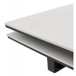 Стол ВИРДЖИНИЯ 140 MATTE БЕЛЫЙ МРАМОР, керамика / ЛЕСНОЙ ОРЕХ, ЧЕРНЫЙ, М-City