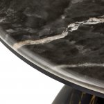 Кофейный столик Secret диам.40см x 54см, чёрный мрамор, металл, керамика