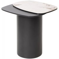 Стол кофейный ARVID PANDORA  керамика на стекле/ окрашенный МДФ / темно-серый МДФ каркас ®DISAUR