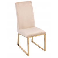 Стул обеденный Милан MC819-BG-2, 63х45х99, бежевый/глянцевое золото