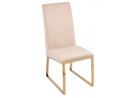Стул обеденный Милан MC819-BG-2, 63х45х99, бежевый/глянцевое золото Стул обеденный Милан MC819-BG-2, 63х45х99, бежевый/глянцевое золото