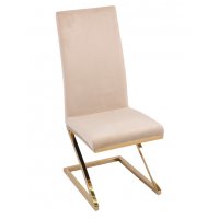 Стул обеденный Палермо MC799-BG-2, 60х46х105 см, бежевый/глянцевое золото
