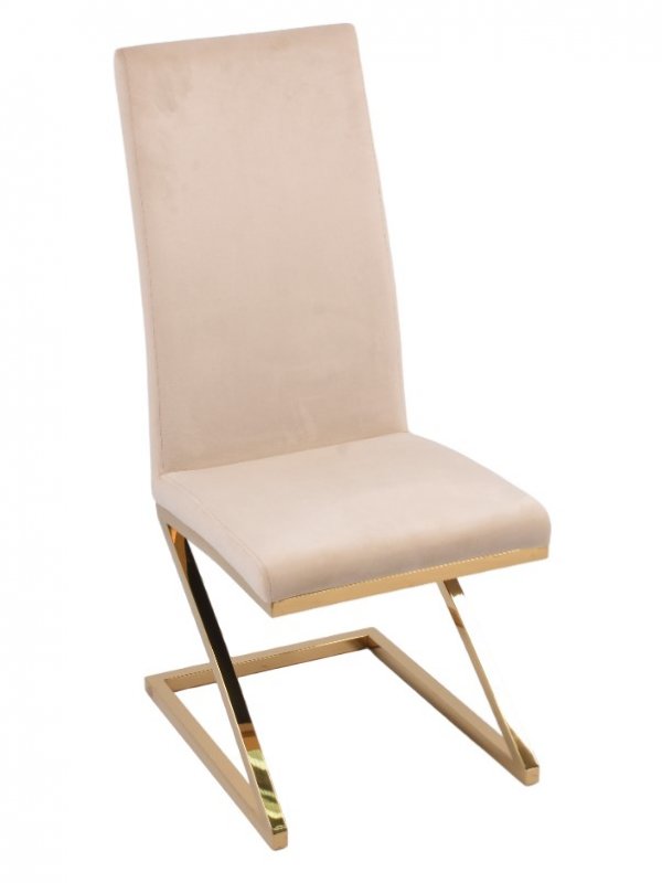Стул обеденный Палермо MC799-BG-2, 60х46х105 см, бежевый/глянцевое золото