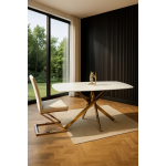 Стул обеденный Палермо MC799-BG-2, 60х46х105 см, бежевый/глянцевое золото