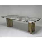 Стол АДАЖИО-2 240 (320) см ARCTIC OCEAN, керамика / Золотой каркас М-City