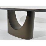 Стол CRESPO 180  TRAVERTINE CA086, керамика / Темное золото, ®DISAUR