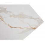 Стол ТАНГО 160 CALACATTA GOLD , керамика / Черный каркас, М-City