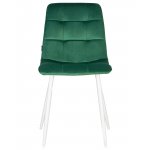 Набор 4 шт Стул обеденный DOBRIN CHILLY, Темно-зеленый Holland 30, основание белое
