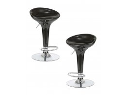 Набор 2 шт Стул барный DOBRIN BOMBA, чёрный