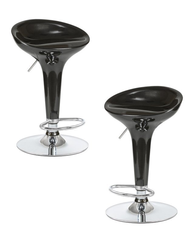 Набор 2 шт Стул барный DOBRIN BOMBA, чёрный