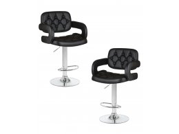 Набор 2 шт Стул барный DOBRIN TIESTO, чёрный