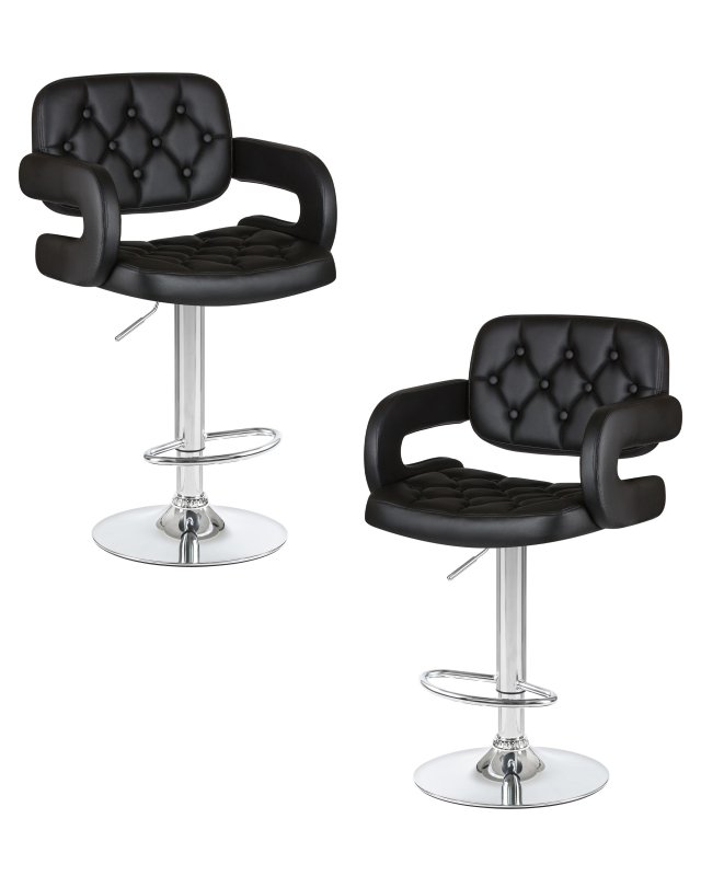 Набор 2 шт Стул барный DOBRIN TIESTO, чёрный