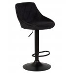 Стул барный DOBRIN LOGAN BLACK, черный велюр (MJ9-101)