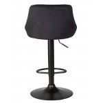 Стул барный DOBRIN LOGAN BLACK, черный велюр (MJ9-101)