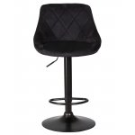 Стул барный DOBRIN LOGAN BLACK, черный велюр (MJ9-101)