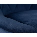 Стул барный DOBRIN LOGAN BLACK, синий велюр (MJ9-117)