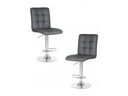 Набор 2 шт Стул барный DOBRIN KRUGER, серый