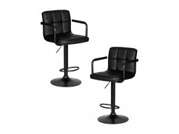 Набор 2 шт Стул барный DOBRIN KRUGER ARM BLACK, черный