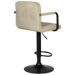 Набор 2 шт Стул барный DOBRIN KRUGER ARM BLACK, бежевый вельвет (LAR-E2041-04)