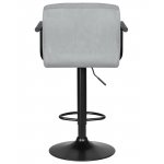 Стул барный DOBRIN KRUGER ARM BLACK, серый велюр (MJ9-75) Стул барный DOBRIN KRUGER ARM BLACK, серый велюр (MJ9-75)