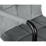Стул барный DOBRIN KRUGER ARM BLACK, серый велюр (MJ9-75) Стул барный DOBRIN KRUGER ARM BLACK, серый велюр (MJ9-75)