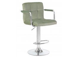Стул барный DOBRIN KRUGER ARM, мятный велюр (MJ9-87)