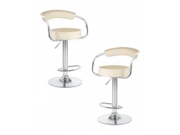 Набор 2 шт Стул барный DOBRIN MARTA, кремовый