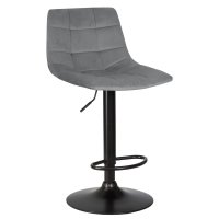 Стул барный DOBRIN TAILOR BLACK, серый велюр (MJ9-75)