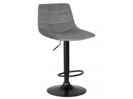 Стул барный DOBRIN TAILOR BLACK, серый велюр (MJ9-75)