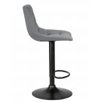 Стул барный DOBRIN TAILOR BLACK, серый велюр (MJ9-75)