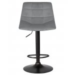 Стул барный DOBRIN TAILOR BLACK, серый велюр (MJ9-75)