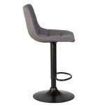 Стул барный DOBRIN TAILOR BLACK, серая ткань (188-55) Стул барный DOBRIN TAILOR BLACK, серая ткань (188-55)