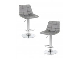 Набор 2 шт Стул барный DOBRIN TAILOR, серый велюр (MJ9-75)