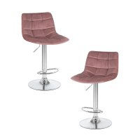 Набор 2 шт Стул барный DOBRIN TAILOR, пудрово-розовый велюр (MJ9-32)