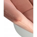 Стул барный DOBRIN TAILOR WHITE, пудрово-розовый велюр (MJ9-32)
