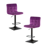 Набор 2 шт Стул барный DOBRIN DOMINIC, фиолет велюр (MJ9-58)